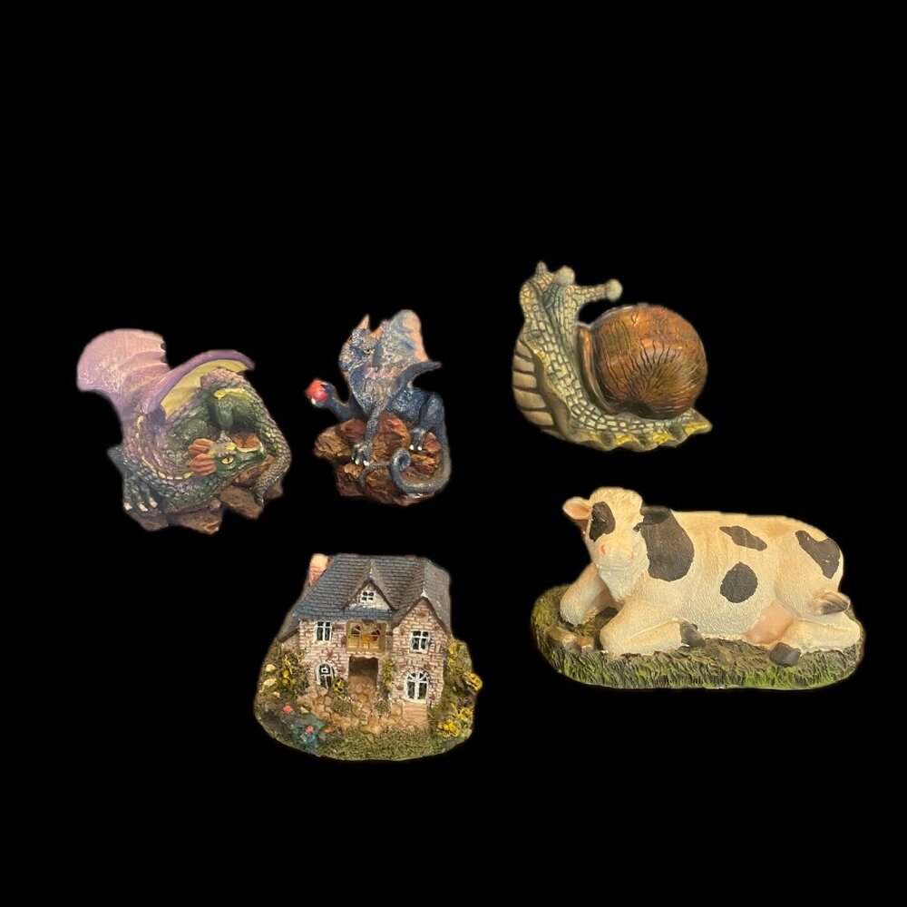 Assorted figurine collection.